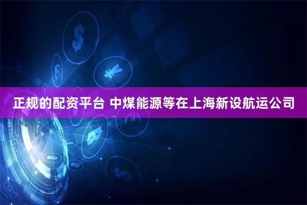正规的配资平台 中煤能源等在上海新设航运公司